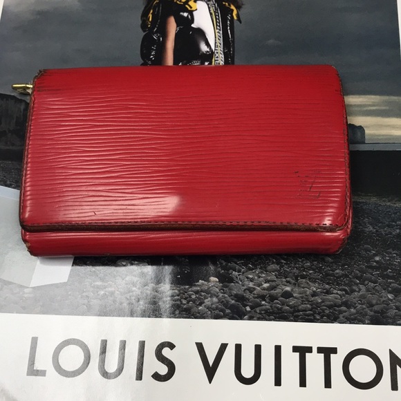 Louis Vuitton Handbags - Louis Vuitton  "AUTHENTIC Monogrammed LV red Epi Wallet "